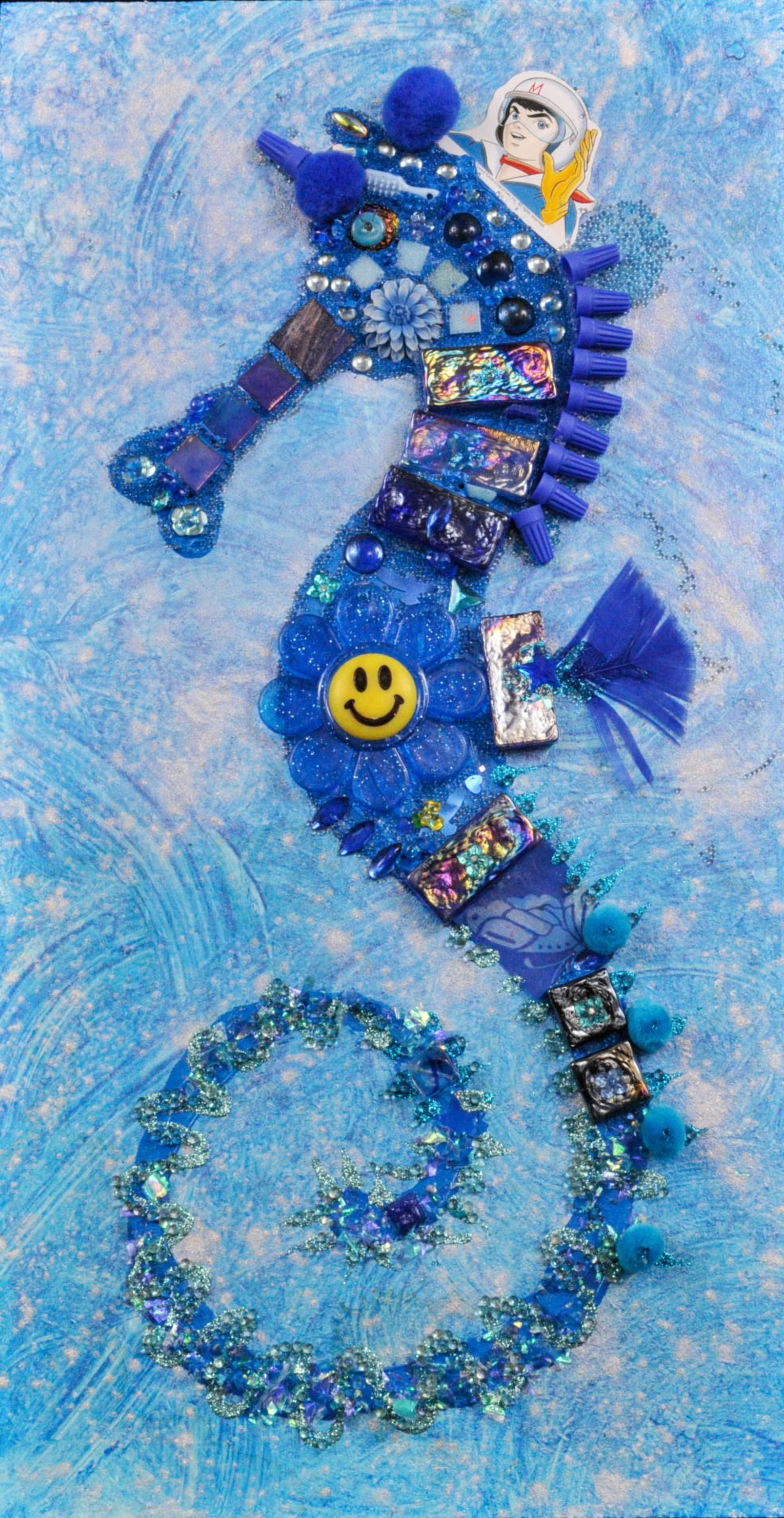 Blue Seahorse With Speed Racer