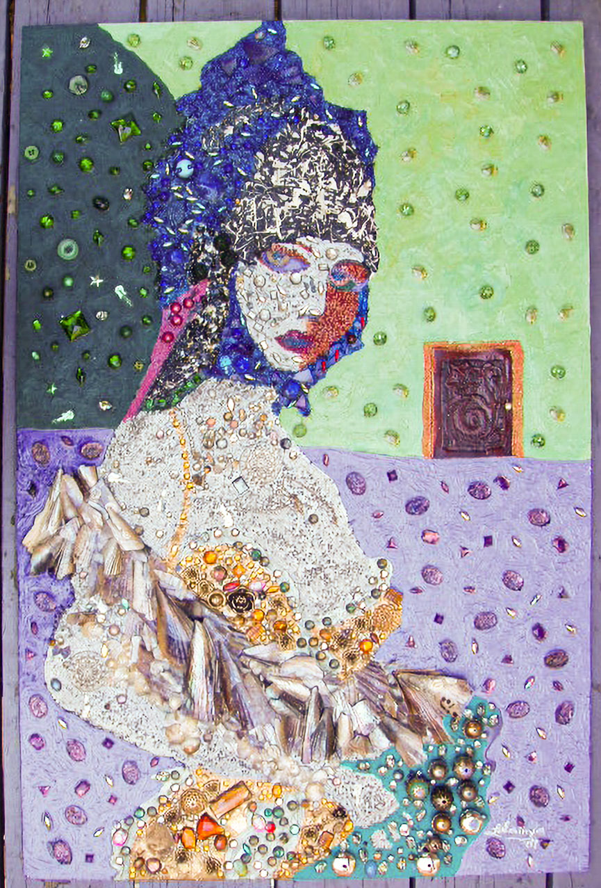 Many materials used such as vintage 1920's and 1930's Art Deco s